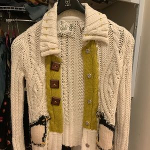 Anthropology  beautiful wool cardigan with 2 penguin pockets